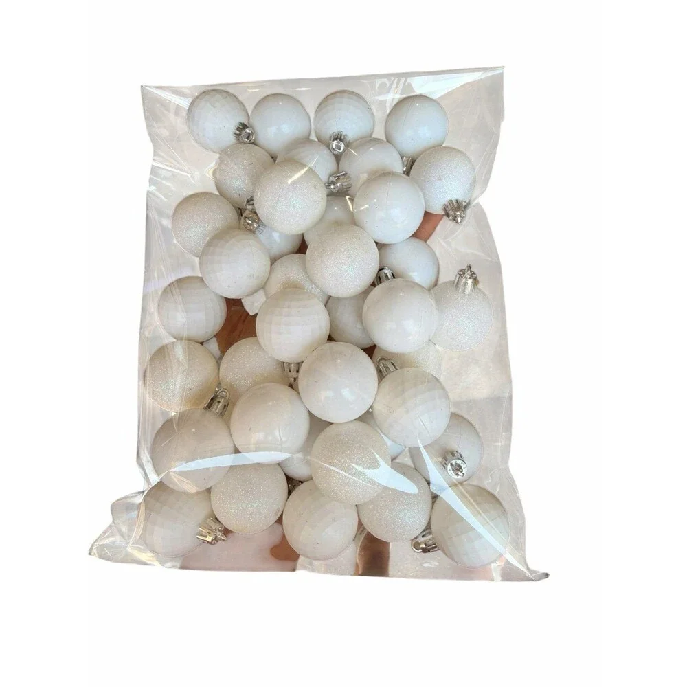 Northlight small 1.25” ornaments white balls